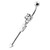 Trendy Arrow belly button bars - Clear