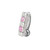 14 Gauge Fancy Gems Stone Dangling Reverse Nvel Ring Body Jewelry Ring - Pink