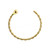 9ct Gold Twisted Open Hoop Nose Ring - Yellow Gold
