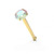 9ct Solid Yellow Gold with Colorful Crystal Stone Jeweled in Prong set Ball End Nose Stud - 1.5mm / Aurora Borealis