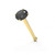 9ct Solid Yellow Gold with Colorful Crystal Stone Jeweled in Prong set Ball End Nose Stud - 2.5mm / Black