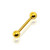 Anodised Tongue Barbell with Ball - 16mm - 5mm / Gold
