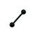Anodised Tongue Barbell with Ball - 8mm - 4mm / Black