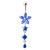 Flower Stone Studded Jeweled Flower Navel Ring - Dark Blue