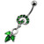 Fany Multi Jeweled Navel Belly Button Piercing - Emerald