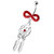 Infinity with Dream catcher Dangling Belly bar - Red
