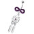 Infinity with Dream catcher Dangling Belly bar - Purple