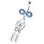 Infinity with Dream catcher Dangling Belly bar - Lavender