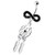 Infinity with Dream catcher Dangling Belly bar - Black