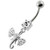 Multi Jeweled Elephant Head Belly Button Piercing - Clear