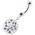 Jeweled Flower navel piercing - Purple