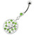 Jeweled Flower navel piercing - Peridot