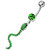 Jeweled Snake Dangling Belly Ring - Emerald