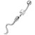 Jeweled Snake Dangling Belly Ring - Clear