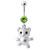 Teddy Bear Navel Belly Ring - Peridot