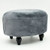 RED VELVET OVAL FOOTSTOOL