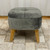 GREY WOODEN STOOL