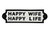 17CM CAST IRON HAPPY WIFE WALL SIGN