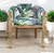 NATURAL FR PALM LEAF FABRIC LOUIS CHAIR
