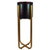 Tall Gold Stand with Black Metal Planter 62cm x 18cm