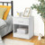 2-Tier Nightstand Set of 2, Bedside Cabinet End Table for Bedroom Home Office, White