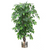 120cm Artificial Ficus Tree / Plant - Large Bushy Shape Silver Metal Planter