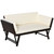Outsunny 2-Seater Rattan Sofa Daybed - Convertible, Brown - High-Quality Outdoor Furniture