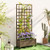 Outsunny Wooden Trellis Planter, Raised Garden Bed with Wheels and Bed Liner