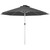 Solar Patio Umbrella w/ Lights, Outdoor Garden Parasol - Charcoal Grey | High-Quality & Versatile