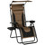 Ultimate Relaxation: Zero Gravity Lounger Chair, Reclining Patio Chair w/ Shade Cover - Brown