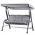 3 Seater Swing Chairs Thick Padded Seat Hammock Canopy Bench Bed - Grey