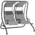 Canopy Swing Modern Outdoor Relax Chairs w/ 2 Separate Chairs, Grey