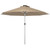 Outsunny Solar Patio Garden Parasol with Lights for Outdoor, Khaki - Khaki