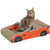 PawHut 2 in 1 Cat Scratching Board with Catnip, Car-shaped Cat Scratch Bed