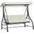 Outsunny 3 Seater Canopy Swing Chair Porch Hammock Bed Rocking Bench Cream White