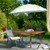 Outsunny 3(m) Cantilever Shanghai Parasol Garden Hanging Banana Sun Umbrella with Crank Handle, 18 Sturdy Ribs and Cross Base