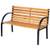 Garden Bench, 122Lx60Wx80H cm-Steel/Wood