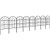 Outsunny 8PCs Decorative Garden Fencing 24in x 8.7ft Metal Border Edging