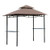 Outsunny 8ft Double-Tier Gazebo Grill Canopy Tent Shelter-Coffee