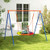 Outsunny Kids Swing Nest Swing Seat with A-Frame Structure for Outdoor Use