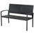 Outsunny Patio Rattan 2 Seater Garden Bench Love Seater Garden Armchair Black
