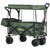 Outsunny Outdoor Push Pull Wagon Stroller Cart with Canopy Top - Green