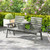 Outsunny Convertable 3-Seater Wood Bench Table Garden w/ Armrests Grey