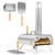 Outsunny Portable Wood Pellet Pizza Oven with Foldable Legs 12 Inch Stone