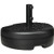 Outsunny Half Round Patio Umbrella Base for 3.8 cm or 4.8 cm Pole, Black