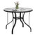 Outsunny Outdoor Dining Table with Parasol Hole, Round, 96.5 x 96.5 x 71 cm
