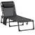 Lounger Folding Reclining Camping Bed 5-position Adjustable Black