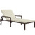Outsunny Rattan Wicker Chaise Sun Lounger Garden w/ Adjustable Backrest & Wheels