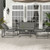 Outsunny 4 PCs Garden Sofa Set with 2 Armchairs Loveseat Coffee Table, Grey