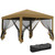 Outsunny Heavy Duty Pop Up Gazebo with Removable Mesh Sidewall - Khaki